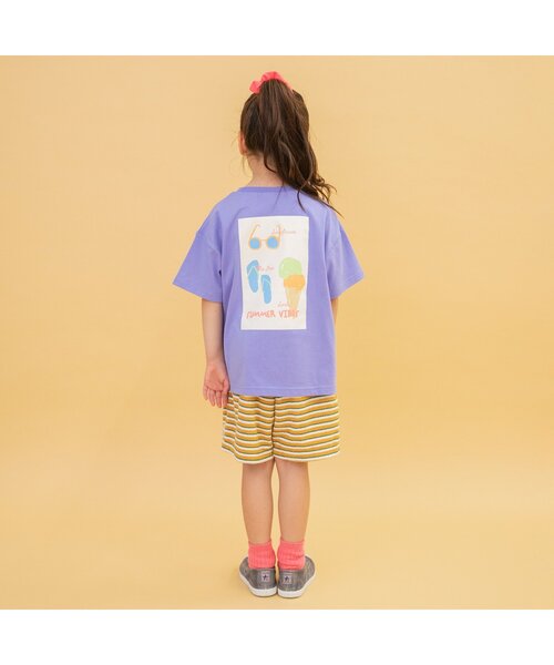 BREEZE（ブリーズ）の「【WEB限定/ジュニア対応】SUMMERプリント半袖Tシャツ（Tシャツ/カットソー・キッズ・グリーン/パープル/オレンジ/チャコール・80/90/110/120/130/140/100）」の12枚目の写真