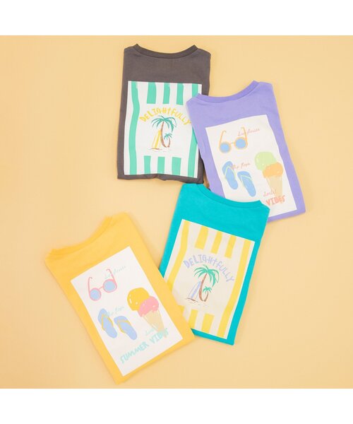 BREEZE（ブリーズ）の「【WEB限定/ジュニア対応】SUMMERプリント半袖Tシャツ（Tシャツ/カットソー・キッズ・グリーン/パープル/オレンジ/チャコール・80/90/110/120/130/140/100）」の14枚目の写真