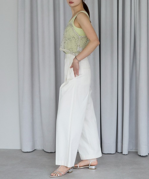 r.（アールドット）の「ネップメッシュ　ビスチェ（キャミソール・レディース・ブラック/アイボリー/ベージュ/オレンジ・FREE）」の15枚目の写真