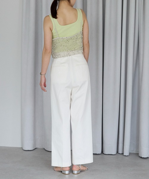 r.（アールドット）の「ネップメッシュ　ビスチェ（キャミソール・レディース・ブラック/アイボリー/ベージュ/オレンジ・FREE）」の16枚目の写真