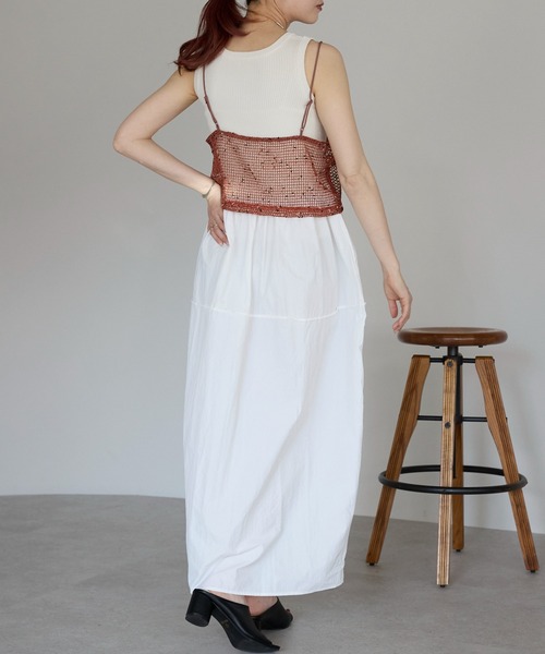 セール】ネップメッシュ ビスチェ（キャミソール）｜r.（アール