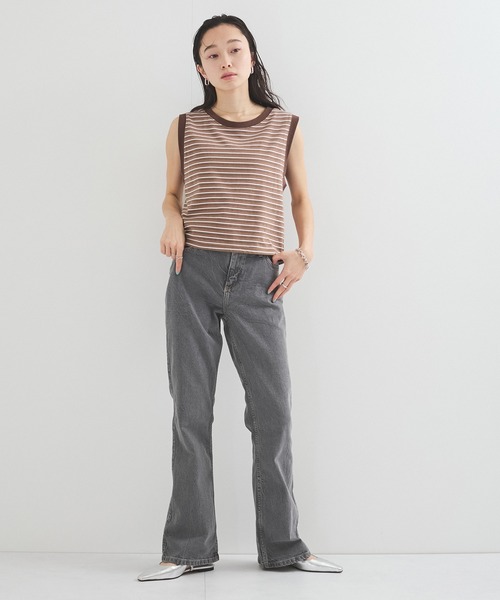 STAR&STRIPE(スターアンドストライプ)の「【STAR&STRIPE(スター&ストライプ)】MULTI BUSTIER(Tシャツ/カットソー・レディース・ブラウン/グレー/ブルー・M)」の4枚目の写真