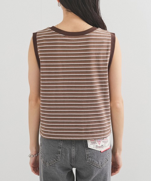 STAR&STRIPE(スターアンドストライプ)の「【STAR&STRIPE(スター&ストライプ)】MULTI BUSTIER(Tシャツ/カットソー・レディース・ブラウン/グレー/ブルー・M)」の9枚目の写真