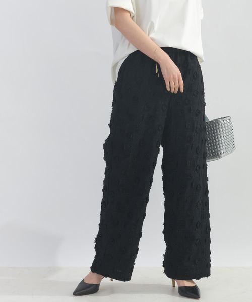 PICCIN（ピッチン）の「【セットアップ可能】レースイージーパンツ（その他パンツ・レディース・オフホワイト/ブラック・L/M）」の2枚目の写真