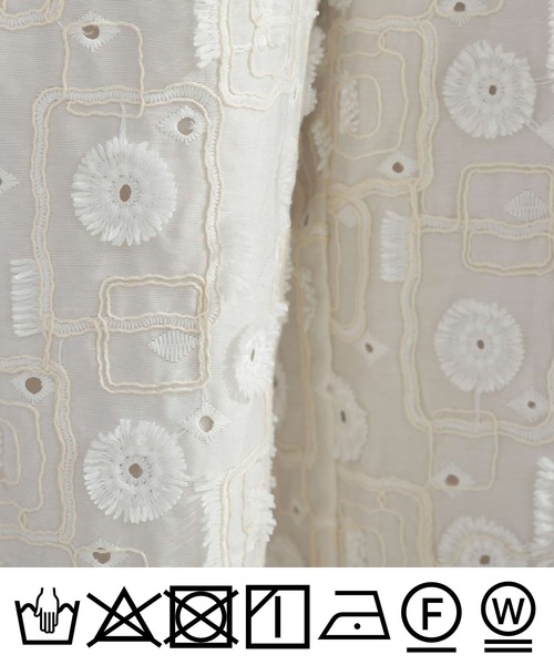 PICCIN（ピッチン）の「【セットアップ可能】レースイージーパンツ（その他パンツ・レディース・オフホワイト/ブラック・L/M）」の4枚目の写真