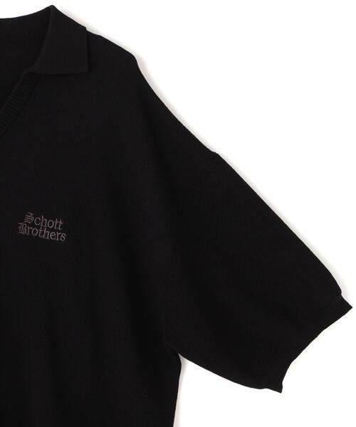 Schott/ショット/B.S SS SKIPPER KNIT/ブラックシープ