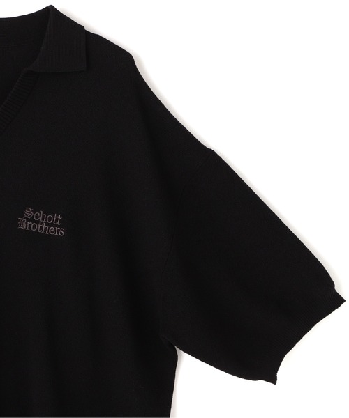 Schott/ショット/B.S SS SKIPPER KNIT/ブラックシープ