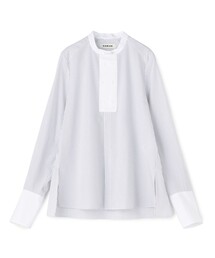 caban ブラウス CABaN◇長袖ブラウス/FREE/コットン/WHT/無地/39-01-34-01004
