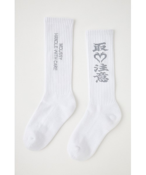 MOUSSY(マウジー)の「BEP HWC HEART ソックス(ソックス/靴下・レディース・ホワイト/ブラック・FREE)」の10枚目の写真