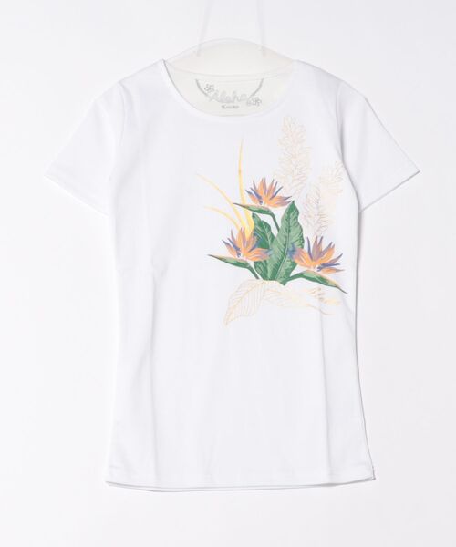 Kahiko(カヒコ)の「【Kahiko】プアマヌフラTシャツ(Tシャツ/カットソー・レディース・ネイビー/ホワイト・M/L)」の1枚目の写真