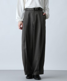 HARE(ハレ)の【SET UP対応】メランジワイドテーパードパンツ(HARE)(スラックス)
