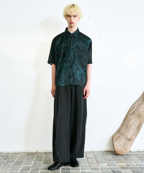 【ヴィンテージ】LARRY LEVINE スラックス パンツ 花柄 テーパード OUTLET SALE 60%OFF】[低身長サイズ有]ヴィンテージフラワー