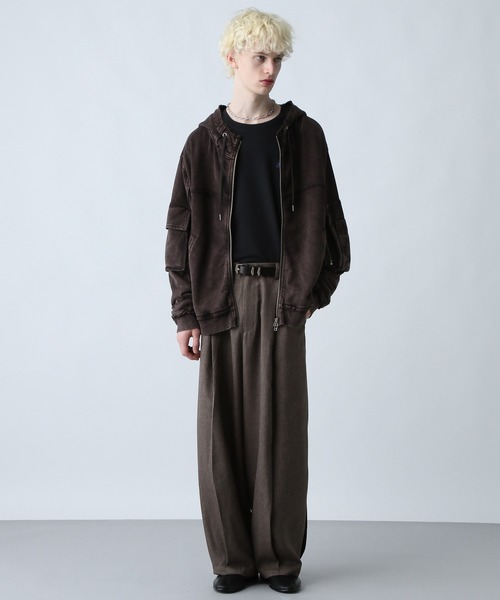 HARE（ハレ）の「【SET UP対応】メランジワイドテーパードパンツ(HARE)（スラックス・メンズ・ブルー/ブラウン/ブラック/ブルー系その他/ブラック系その他/ブラウン系その他/ブルー系その他2/ブラウン系その他2/グレー系その他/ブラウン系その他3/ブルー系その他3・FREE/SMALL/MEDIUM）」の16枚目の写真