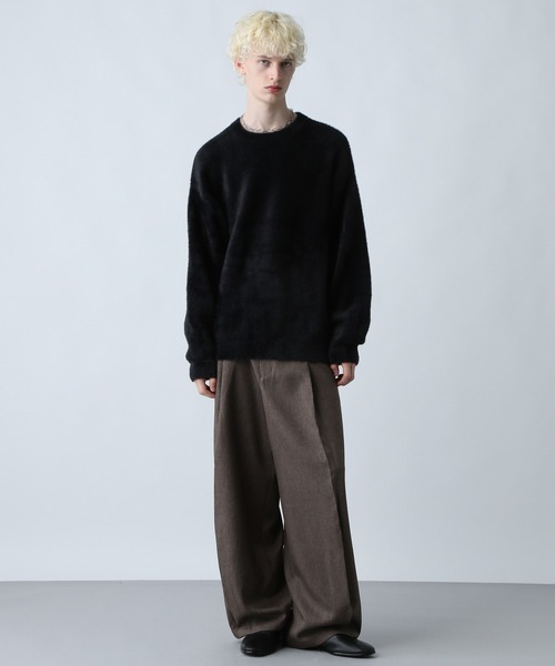 HARE（ハレ）の「【SET UP対応】メランジワイドテーパードパンツ(HARE)（スラックス・メンズ・ブルー/ブラウン/ブラック/ブルー系その他/ブラック系その他/ブラウン系その他/ブルー系その他2/ブラウン系その他2/グレー系その他/ブラウン系その他3/ブルー系その他3・FREE/SMALL/MEDIUM）」の17枚目の写真