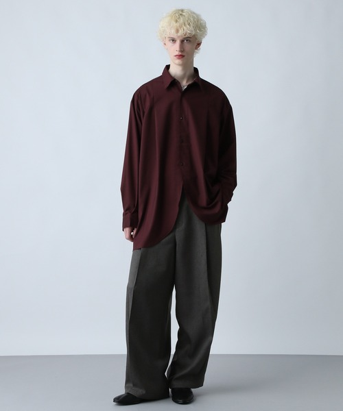 HARE（ハレ）の「【SET UP対応】メランジワイドテーパードパンツ(HARE)（スラックス・メンズ・ブルー/ブラウン/ブラック/ブルー系その他/ブラック系その他/ブラウン系その他/ブルー系その他2/ブラウン系その他2/グレー系その他/ブラウン系その他3/ブルー系その他3・FREE/SMALL/MEDIUM）」の13枚目の写真