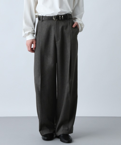 HARE（ハレ）の「【SET UP対応】メランジワイドテーパードパンツ(HARE)（スラックス・メンズ・ブルー/ブラウン/ブラック/ブルー系その他/ブラック系その他/ブラウン系その他/ブルー系その他2/ブラウン系その他2/グレー系その他/ブラウン系その他3/ブルー系その他3・FREE/SMALL/MEDIUM）」の22枚目の写真