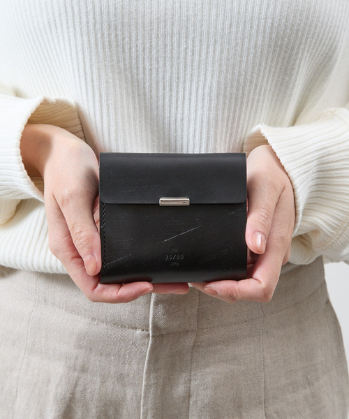 20/80 トゥエンティーエイティー / BRIDLE LEATHER FOLDED WALLET WITH FLAP UKブライドルレザー3つ折り牛革財布 ミニウォレット / W038