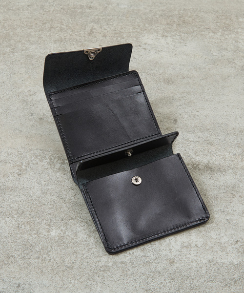 20/80 トゥエンティーエイティー / BRIDLE LEATHER FOLDED WALLET WITH FLAP UKブライドルレザー3つ折り牛革財布 ミニウォレット / W038