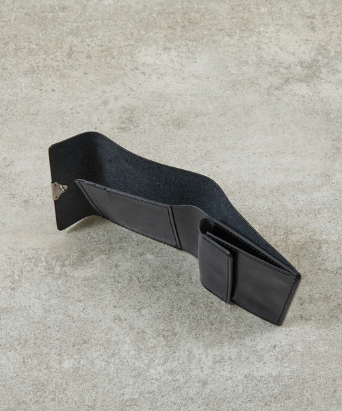 20/80 トゥエンティーエイティー / BRIDLE LEATHER FOLDED WALLET WITH FLAP UKブライドルレザー3つ折り牛革財布 ミニウォレット / W038