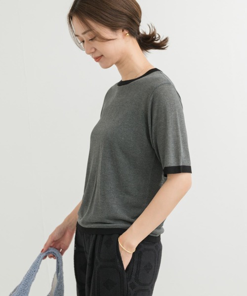 セール】リンガー半袖ニットTシャツ（ニット/セーター）｜URBAN