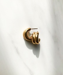 ダブルメタルフープピアス