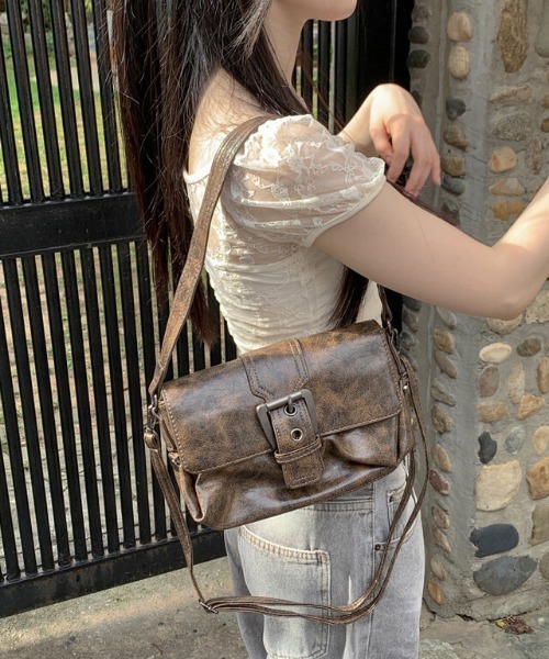 ヴィンテージ2way レザーショルダーバッグ ブラウン Burberry ブラウン