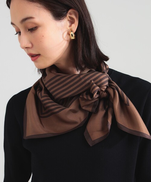 lescarf / ストライプ スカーフ（バンダナ/スカーフ）｜Demi-Luxe