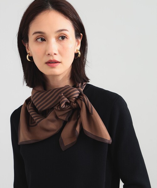 lescarf / ストライプ スカーフ（バンダナ/スカーフ）｜Demi-Luxe