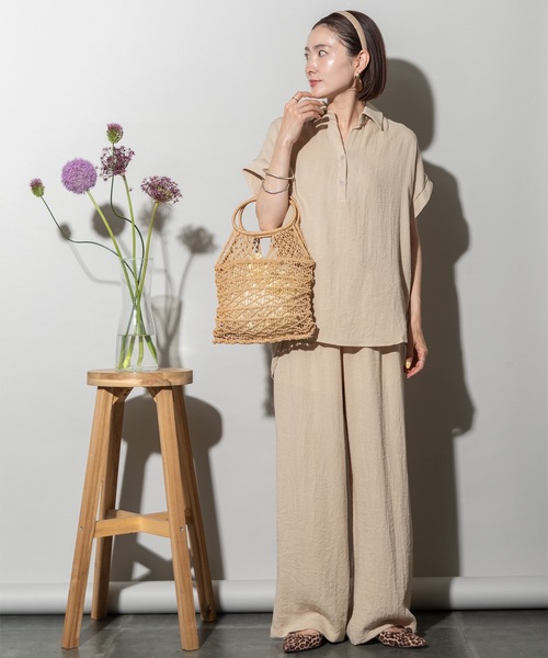 TOMORROWLAND REGGIANI ベージュ パンツ セットアップ 38 TOMORROWLAND REGGIANI ベージュ パンツ セットアップ 38