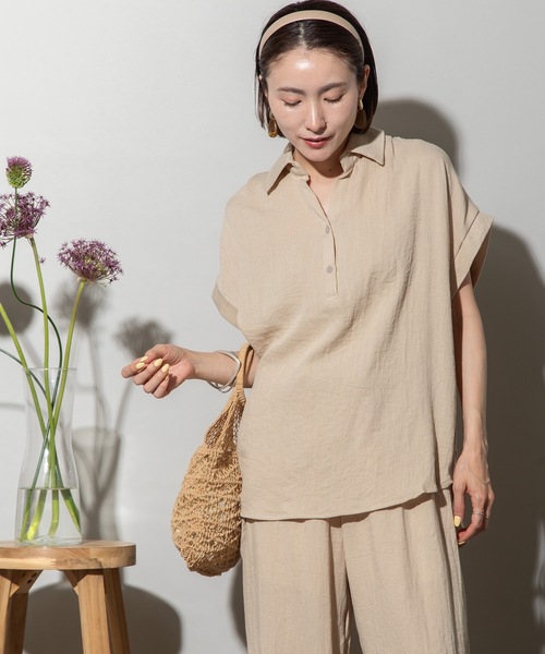 セール】リネン ラグジュアリー セットアップパンツ（セットアップ