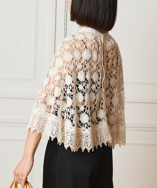 IENA LA BOUCLE(イエナラブークル)の「IENA LA BOUCLE レースポンチョ(シャツ/ブラウス・レディース・ホワイト・FREE)」の20枚目の写真