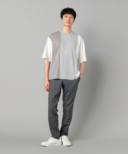 COMME CA MEN(コムサメン)の「カラーブロック Tシャツ(Tシャツ/カットソー・メンズ・ライトグレー/ブラック/ミント・M/L)」の10枚目の写真