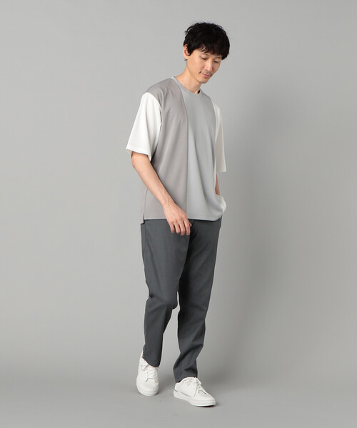COMME CA MEN(コムサメン)の「カラーブロック Tシャツ(Tシャツ/カットソー・メンズ・ライトグレー/ブラック/ミント・M/L)」の9枚目の写真