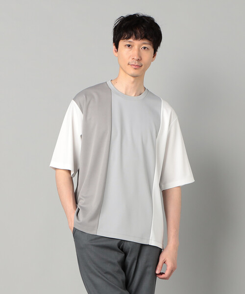 COMME CA MEN(コムサメン)の「カラーブロック Tシャツ(Tシャツ/カットソー・メンズ・ライトグレー/ブラック/ミント・M/L)」の7枚目の写真