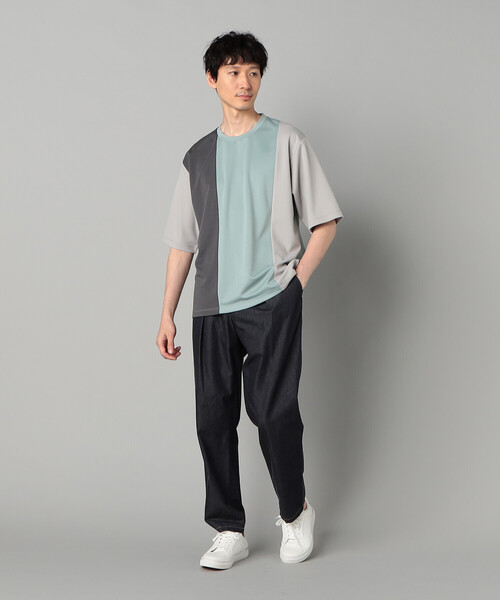 COMME CA MEN(コムサメン)の「カラーブロック Tシャツ(Tシャツ/カットソー・メンズ・ライトグレー/ブラック/ミント・M/L)」の22枚目の写真