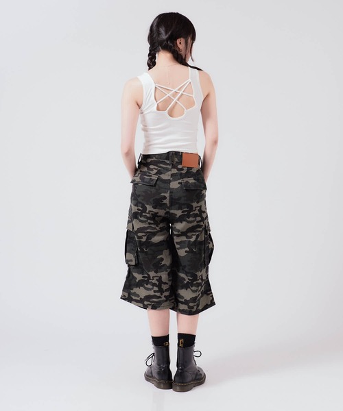 セール】Cross Back Tank Top with Cups / カップ付き クロス