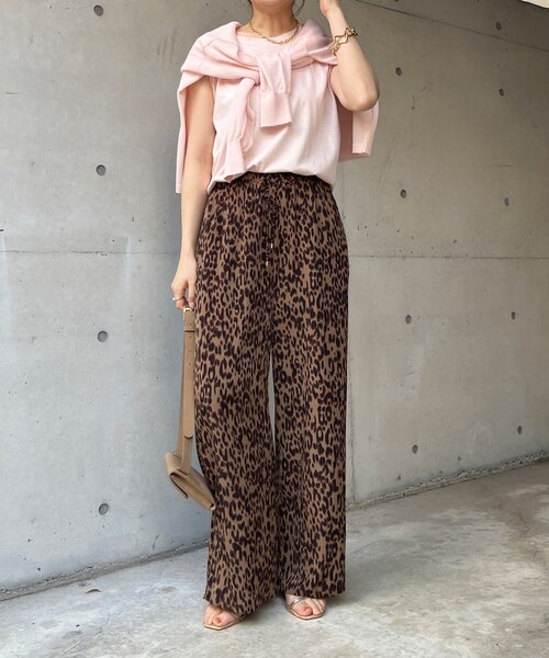 DouDou（ドゥドゥ）の「レオパードイージーパンツ（その他パンツ・レディース・ブラウン/バーガンディー・FREE）」の6枚目の写真