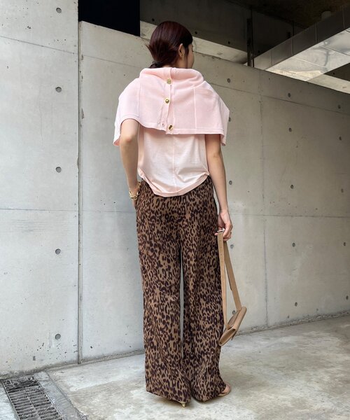 DouDou（ドゥドゥ）の「レオパードイージーパンツ（その他パンツ・レディース・ブラウン/バーガンディー・FREE）」の7枚目の写真