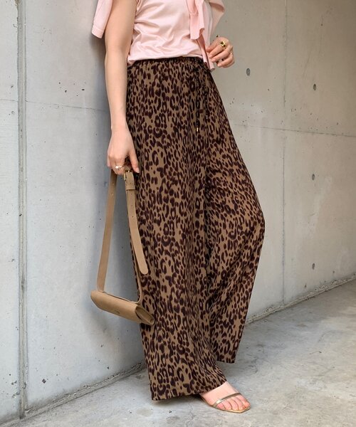 DouDou（ドゥドゥ）の「レオパードイージーパンツ（その他パンツ・レディース・ブラウン/バーガンディー・FREE）」の9枚目の写真