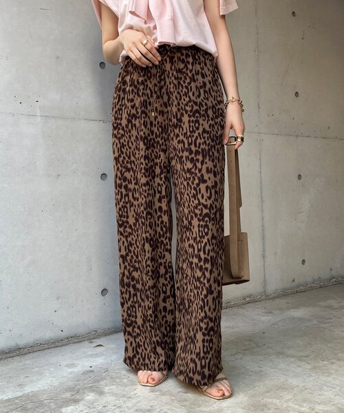 DouDou（ドゥドゥ）の「レオパードイージーパンツ（その他パンツ・レディース・ブラウン/バーガンディー・FREE）」の10枚目の写真