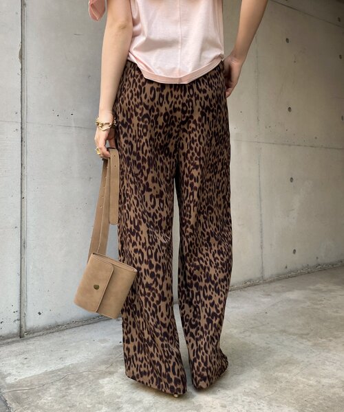 DouDou（ドゥドゥ）の「レオパードイージーパンツ（その他パンツ・レディース・ブラウン/バーガンディー・FREE）」の11枚目の写真