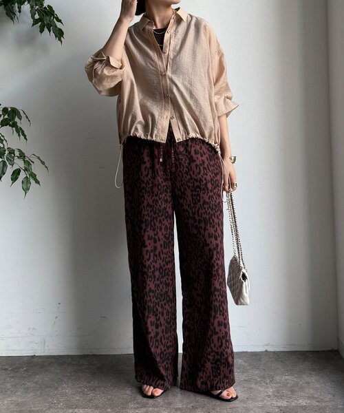 DouDou（ドゥドゥ）の「レオパードイージーパンツ（その他パンツ・レディース・ブラウン/バーガンディー・FREE）」の12枚目の写真