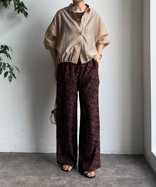 DouDou（ドゥドゥ）の「レオパードイージーパンツ（その他パンツ・レディース・ブラウン/バーガンディー・FREE）」の14枚目の写真