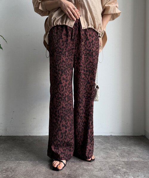 DouDou（ドゥドゥ）の「レオパードイージーパンツ（その他パンツ・レディース・ブラウン/バーガンディー・FREE）」の16枚目の写真