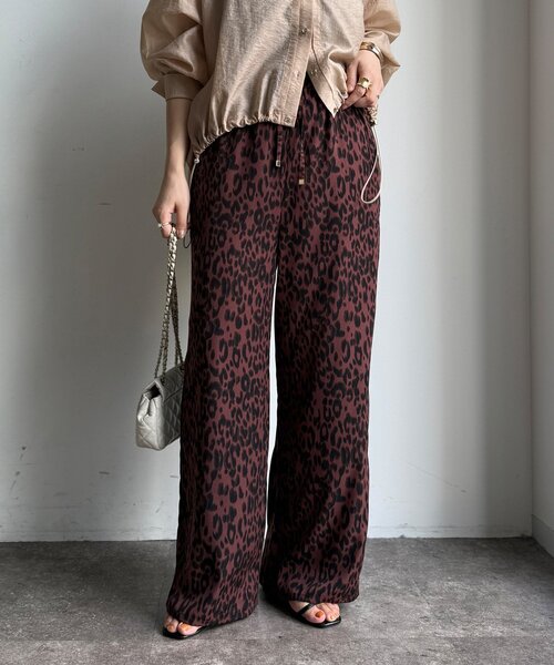 DouDou（ドゥドゥ）の「レオパードイージーパンツ（その他パンツ・レディース・ブラウン/バーガンディー・FREE）」の17枚目の写真