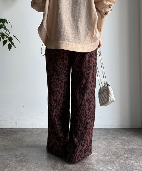 DouDou（ドゥドゥ）の「レオパードイージーパンツ（その他パンツ・レディース・ブラウン/バーガンディー・FREE）」の18枚目の写真
