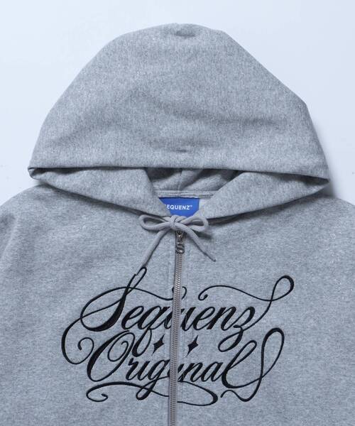 SEQUENZ（シークエンズ）の「＊新色追加【SEQUENZ（シークエンズ）】SQNZ LOGO GLITTER ZIP P/K / グリッター ジップパーカー ラメプリント ダブルジップ 裏起毛 【セットアップ着用可】（パーカー・メンズ・ピンク/ダークネイビー/ブラック/モカ/グレー/ライトピンク/スカイブルー・MEDIUM/SMALL/LARGE）」の19枚目の写真