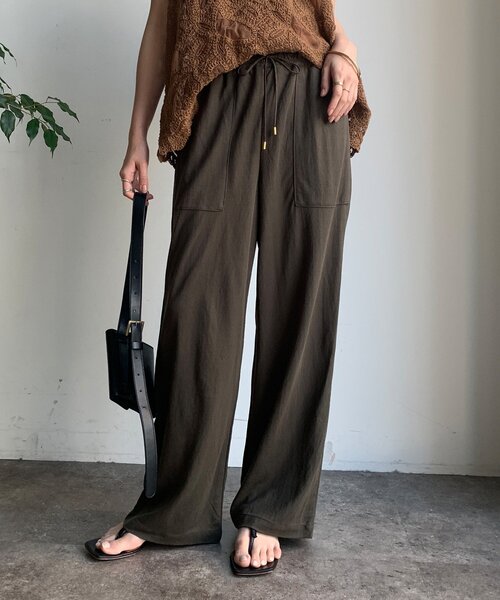 DouDou(ドゥドゥ)の「【WEB限定】リネンライクカノコパンツ(その他パンツ・レディース・ブルー/ブラック/カーキ・FREE)」の20枚目の写真