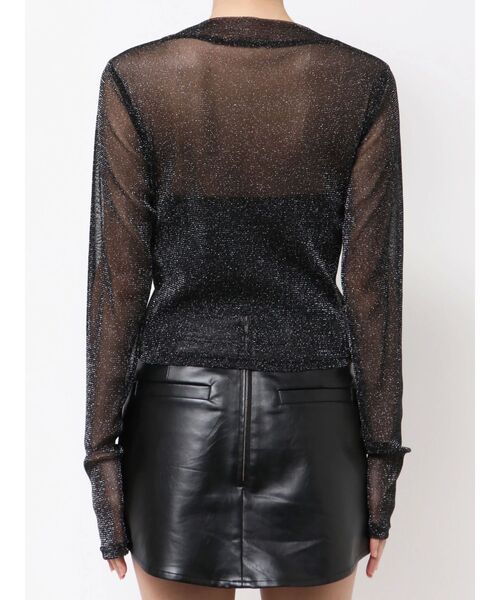GYDA（ジェイダ）の「mock neck shiny sheerトップス（Tシャツ/カットソー・レディース・その他2/その他・FREE）」の4枚目の写真