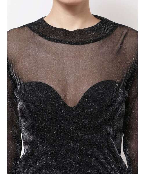 GYDA（ジェイダ）の「mock neck shiny sheerトップス（Tシャツ/カットソー・レディース・その他2/その他・FREE）」の5枚目の写真